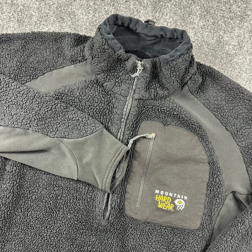 Mountain‎ Hardwear Fleece Pullover Mens Small Black Monkey Man Half Zip Jacket